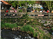 Children playing on the banks of the creek